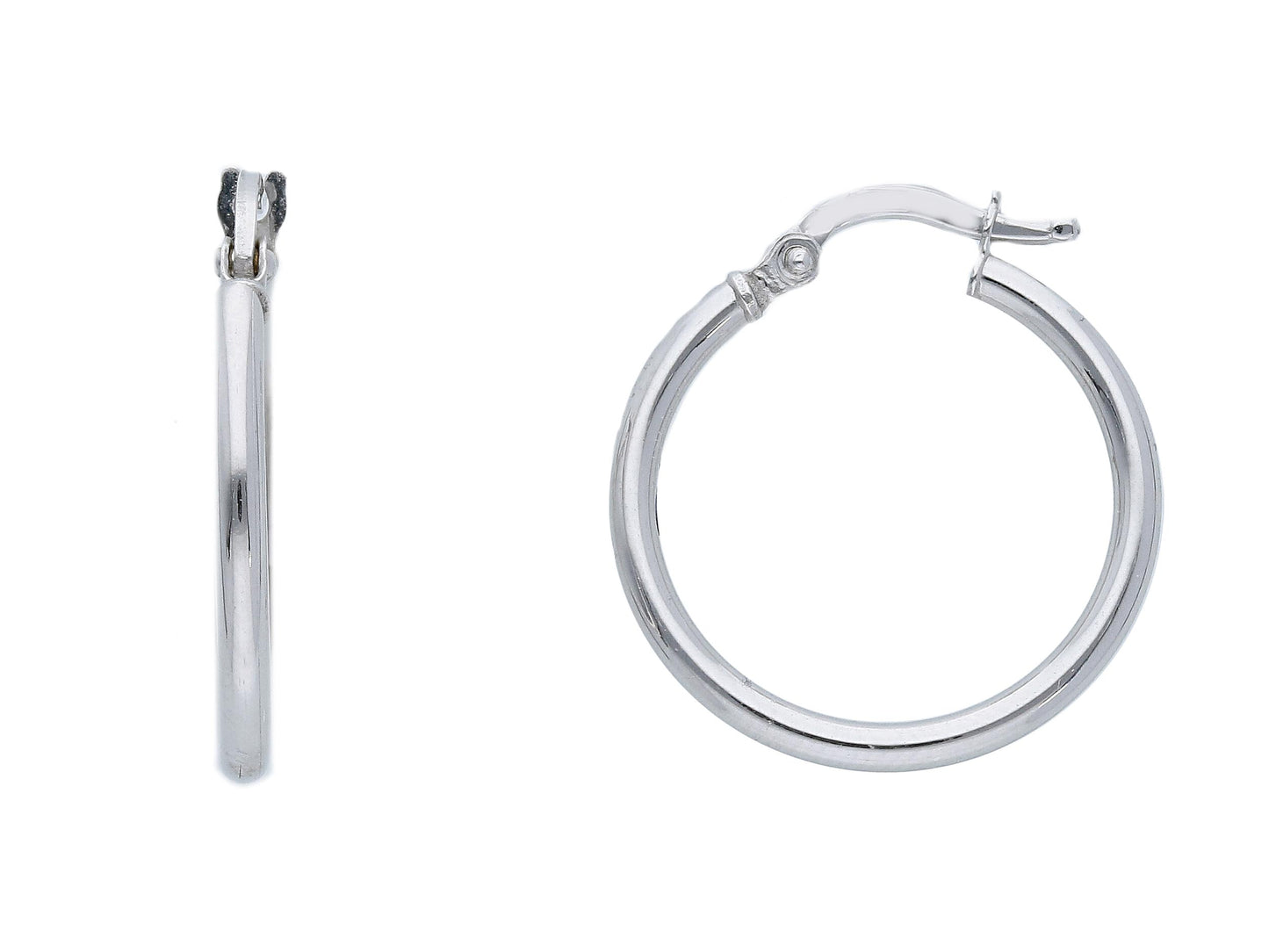 White golden middle hoops