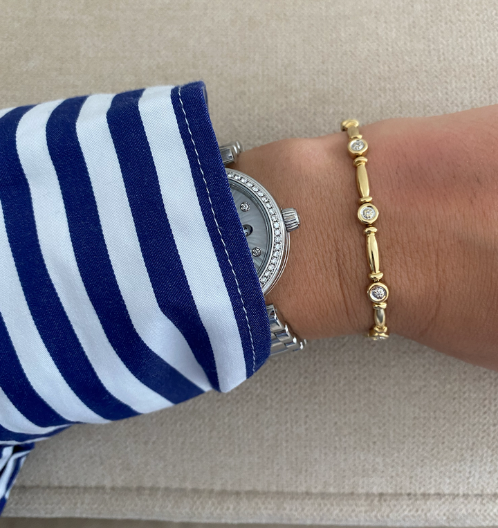 Armband met bezel diamanten