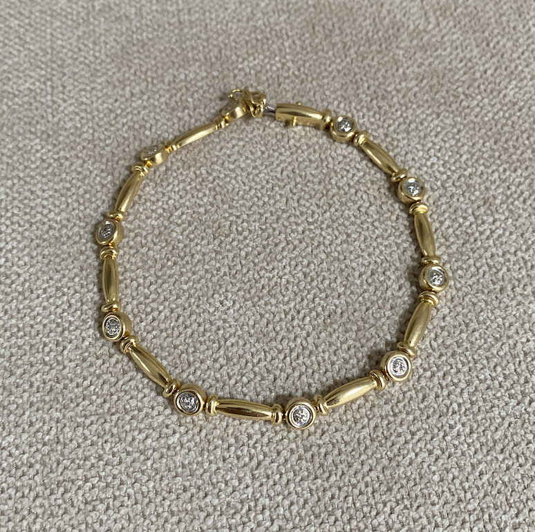 Armband met bezel diamanten