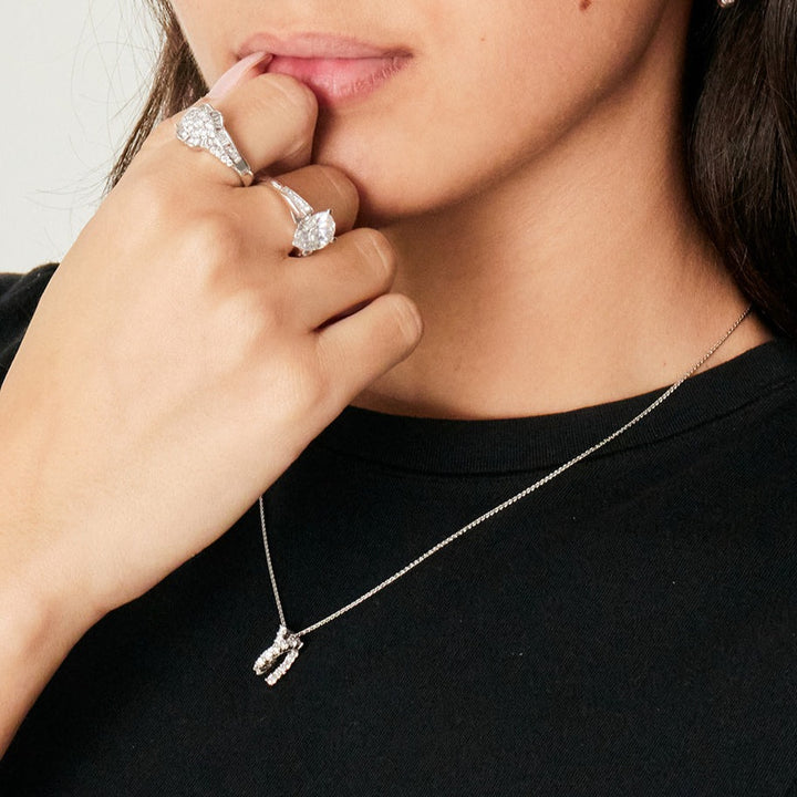 Witgouden ketting met diamanten