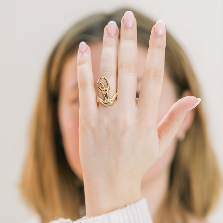 Gouden speciale ring dames