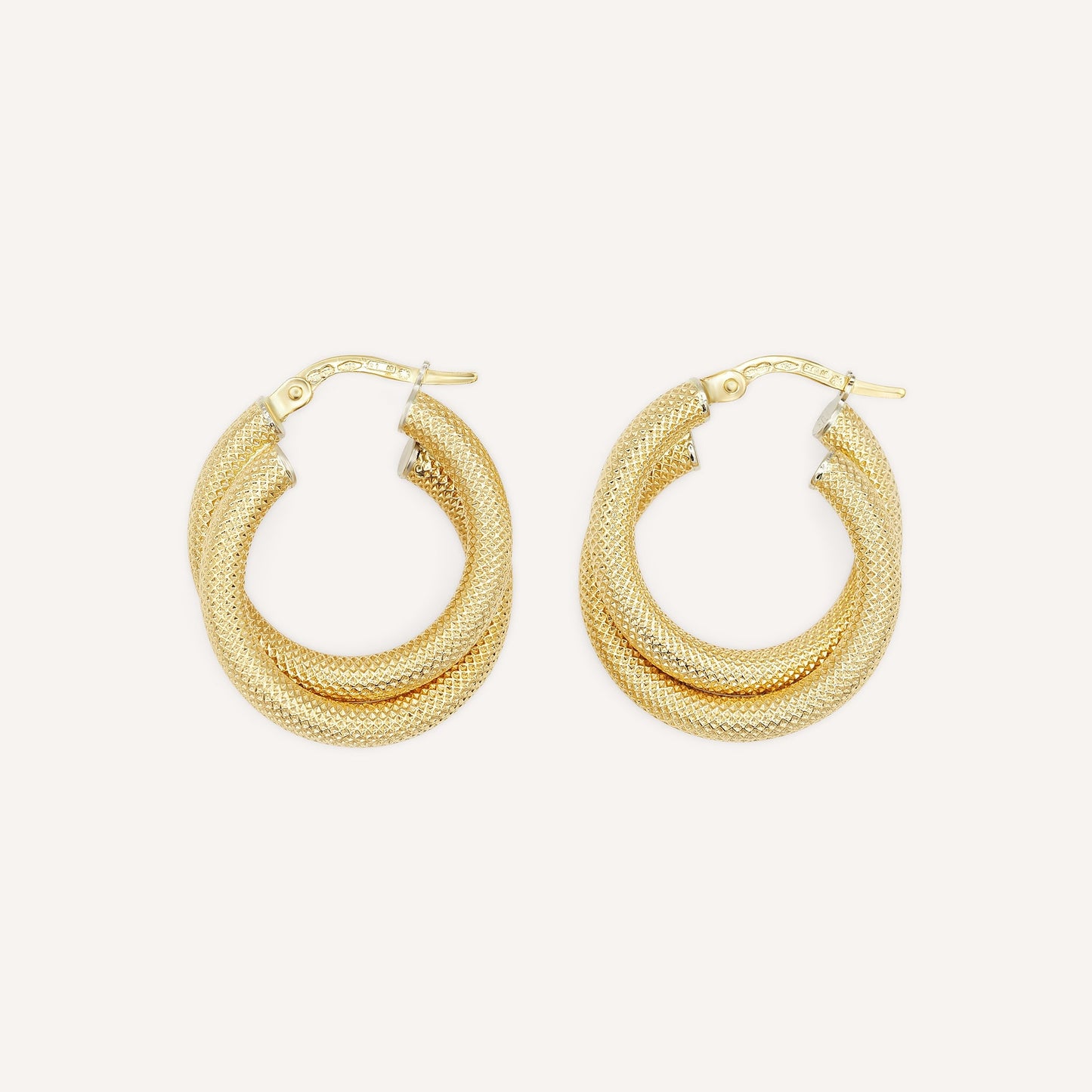 Golden duo hoop earrings