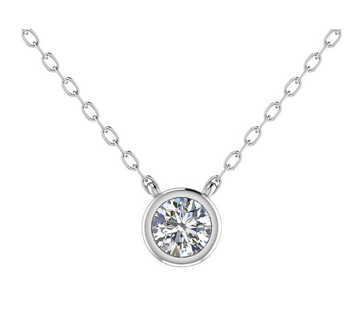Ketting met diamant bezel zetting