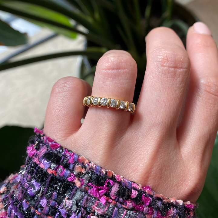 Ring met solitaires diamanten