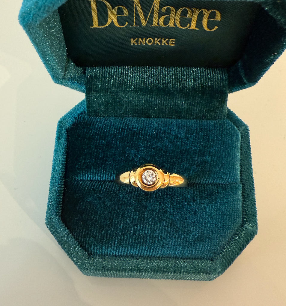 Geelgouden ring met diamant