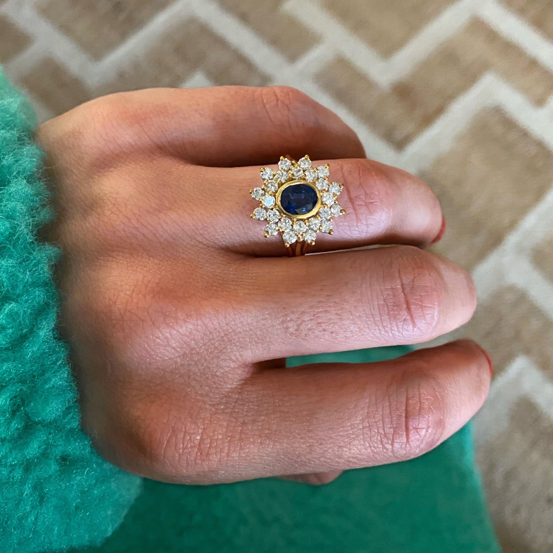 Gouden diamanten ring