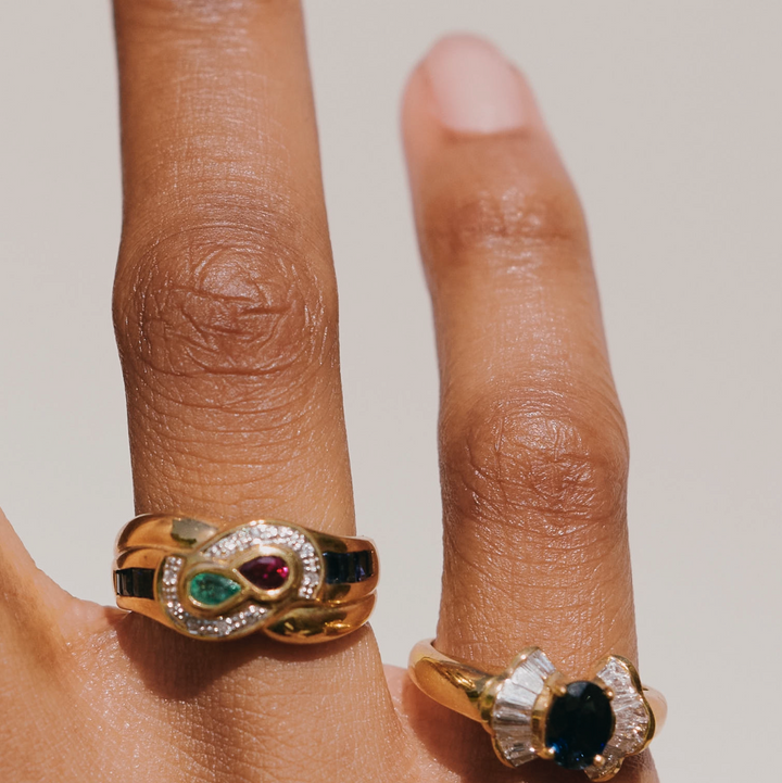 Ring twee gekleurde peren