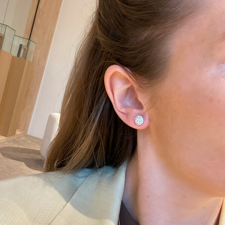 diamanten stud oorbellen