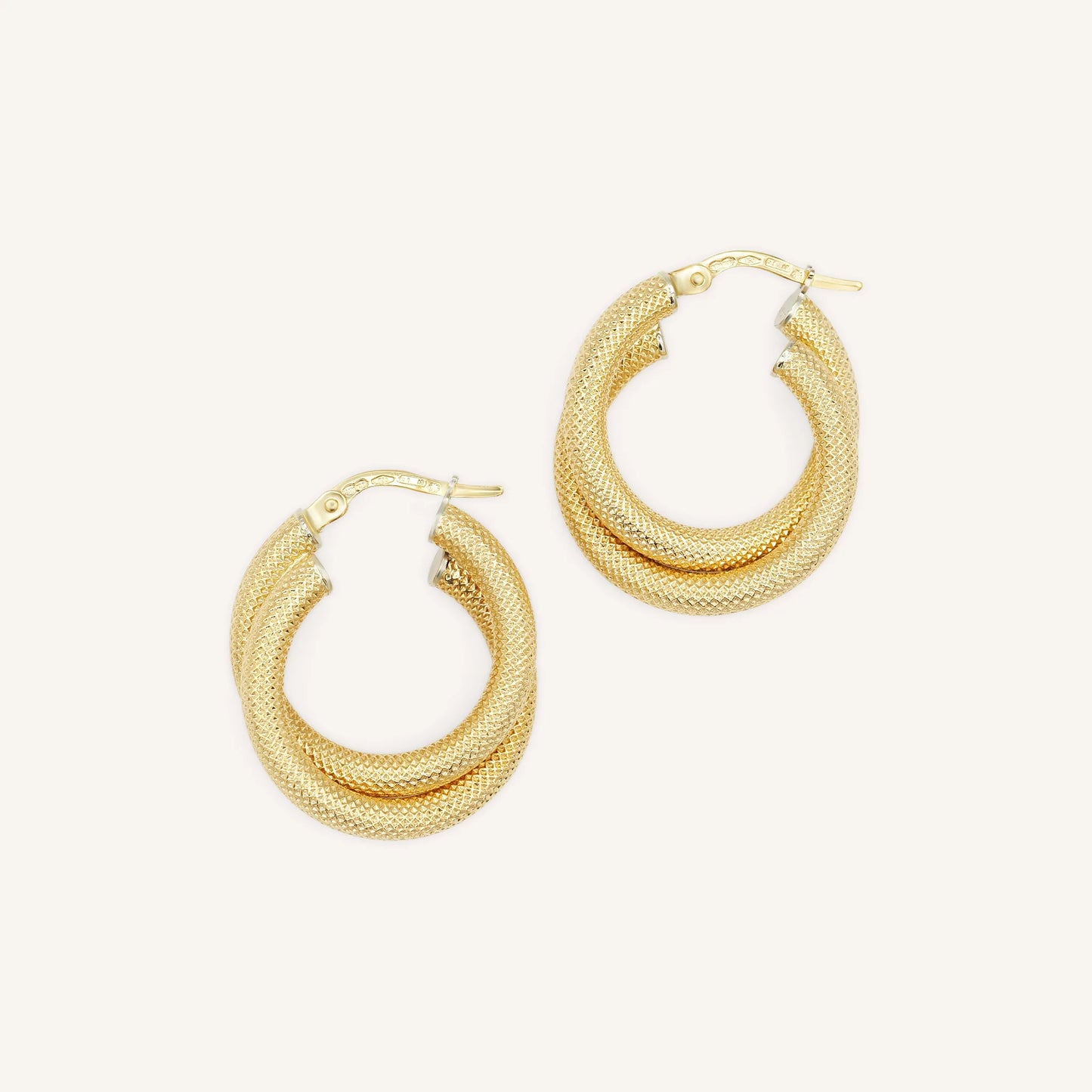 Golden duo hoop earrings