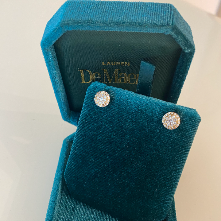 diamanten geelgouden oorbellen