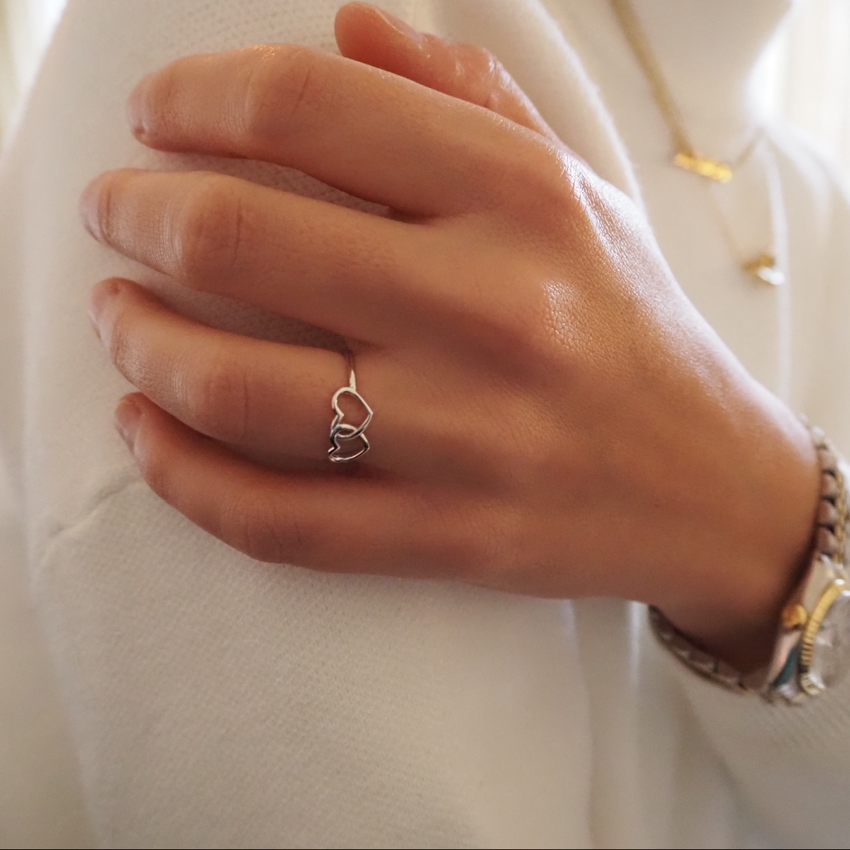 ring met twee harten