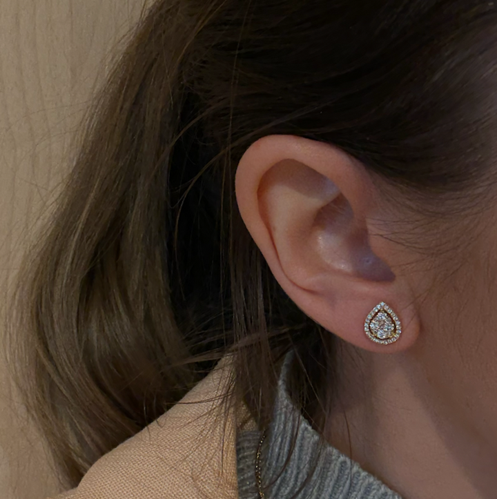 Diamanten in peervorm met 0.95 ct natuurlijke diamanten