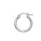 Small white golden hoop earrings