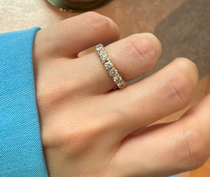 18K geelgouden ring met 1.80 ct natuurlijke diamanten