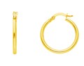 Yellow golden medium hoop earrings