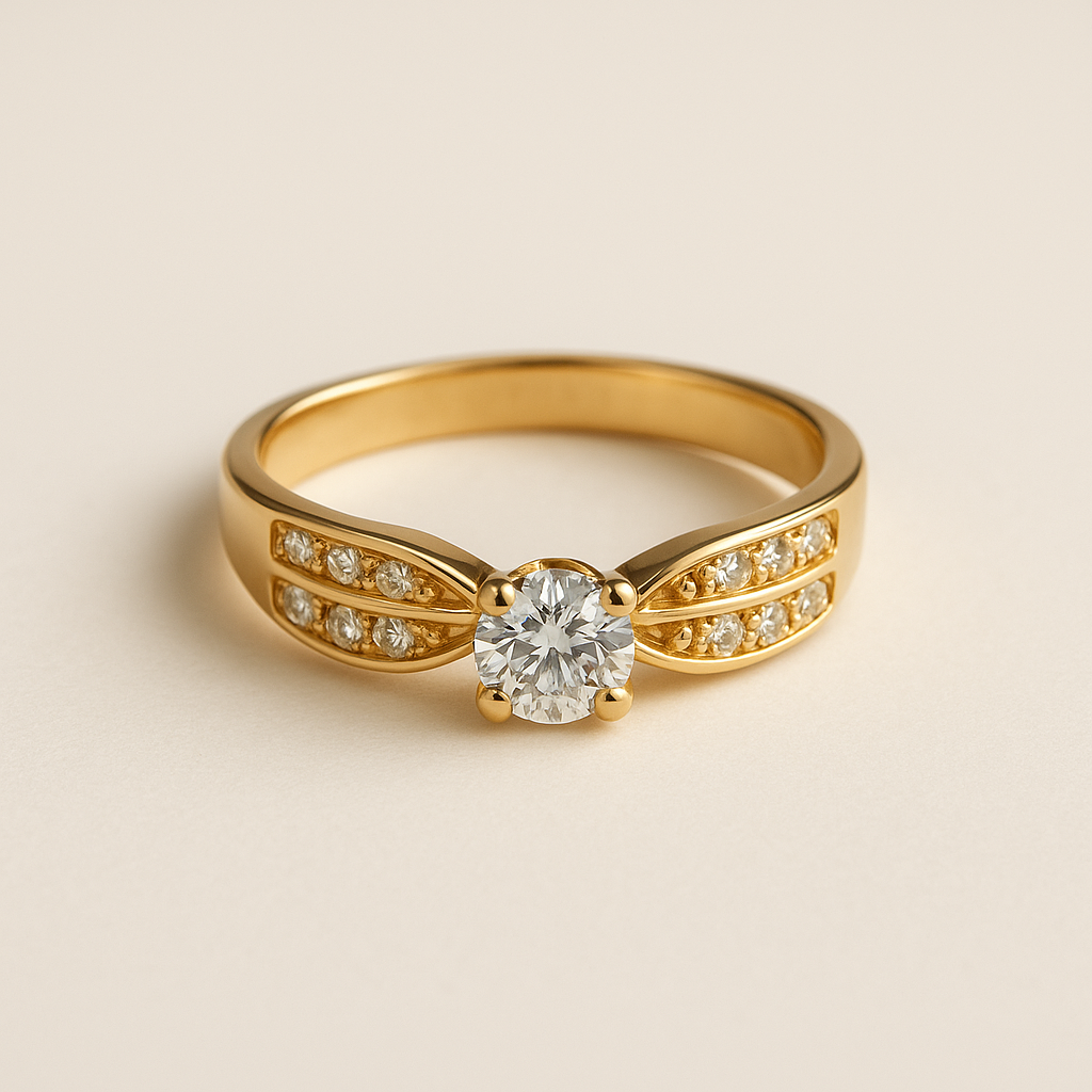 3D ring met diamant