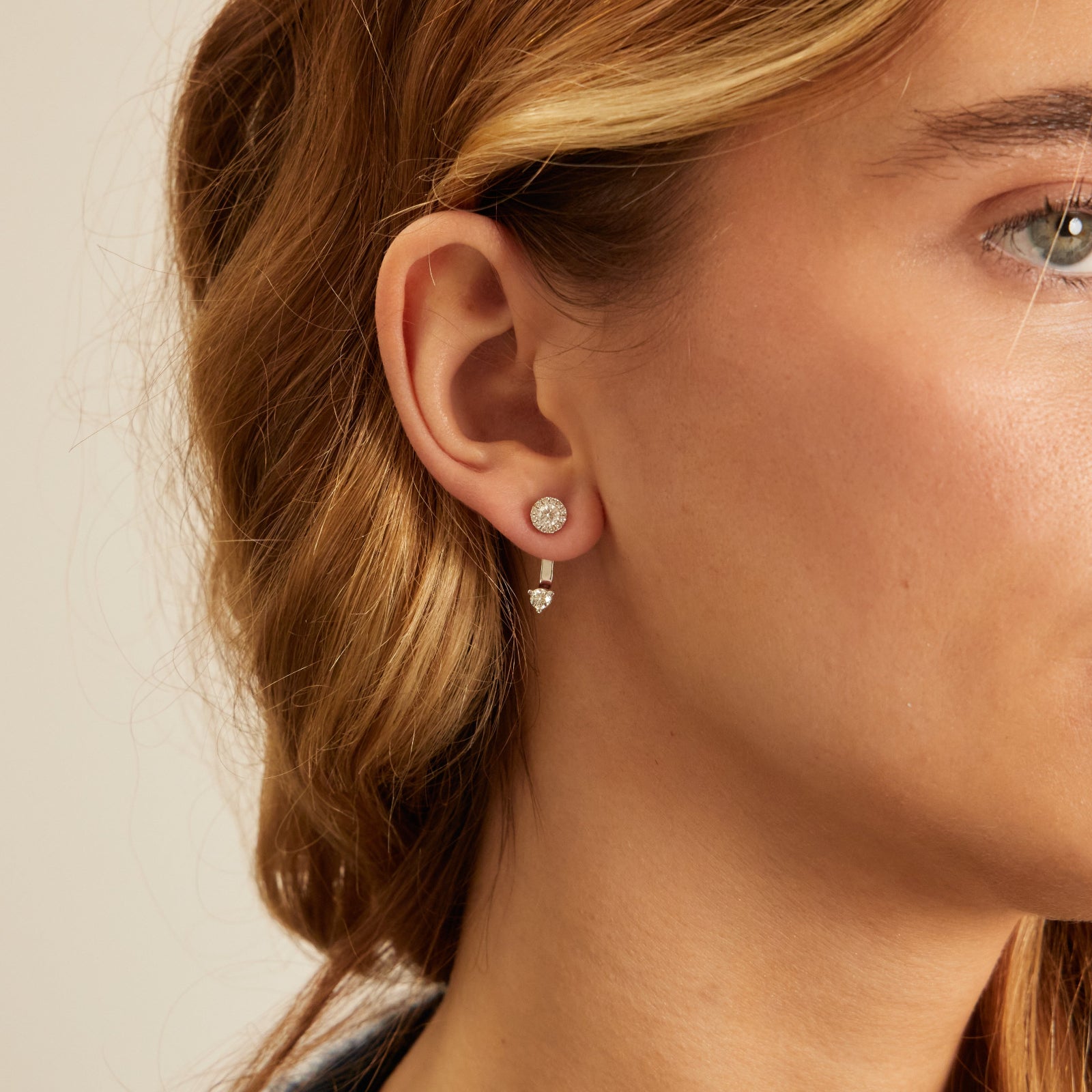 Add on oorbellen diamant