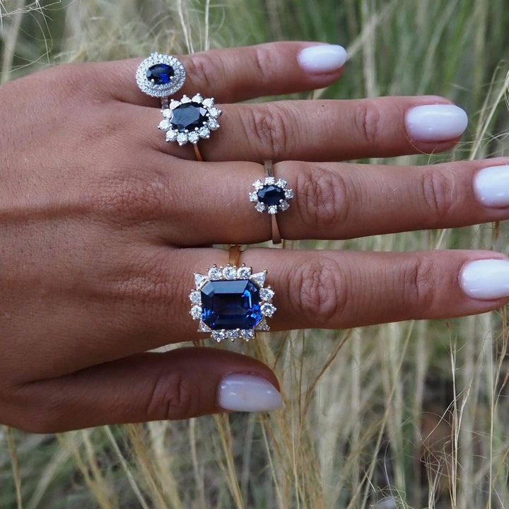 Ringen met saffieren ovaal 