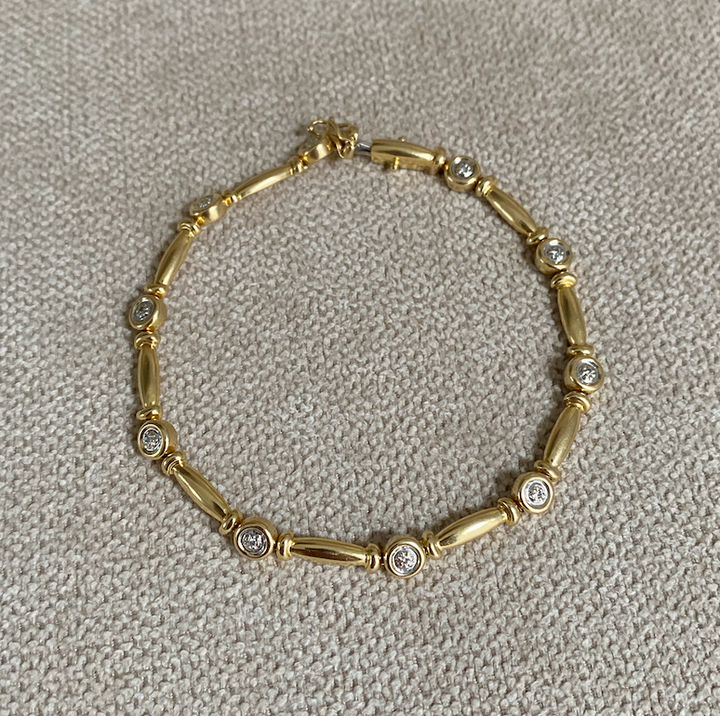 Armband met bezel diamanten