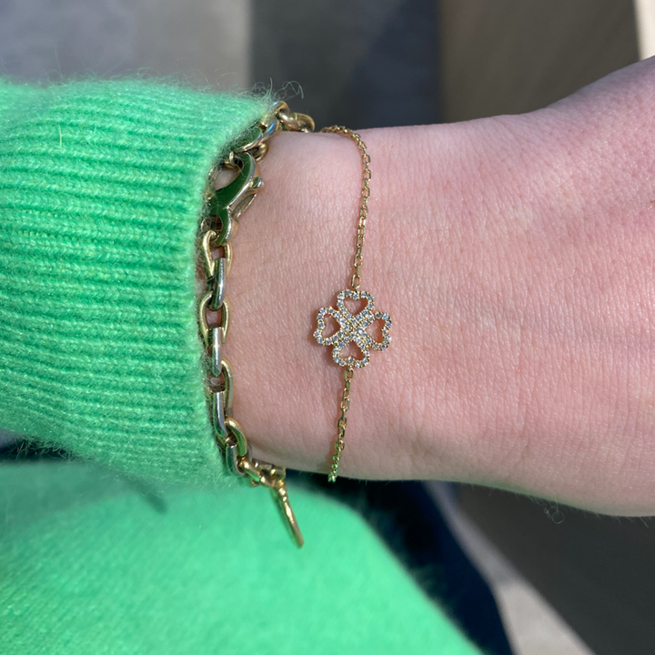 Armband met klavertje vier