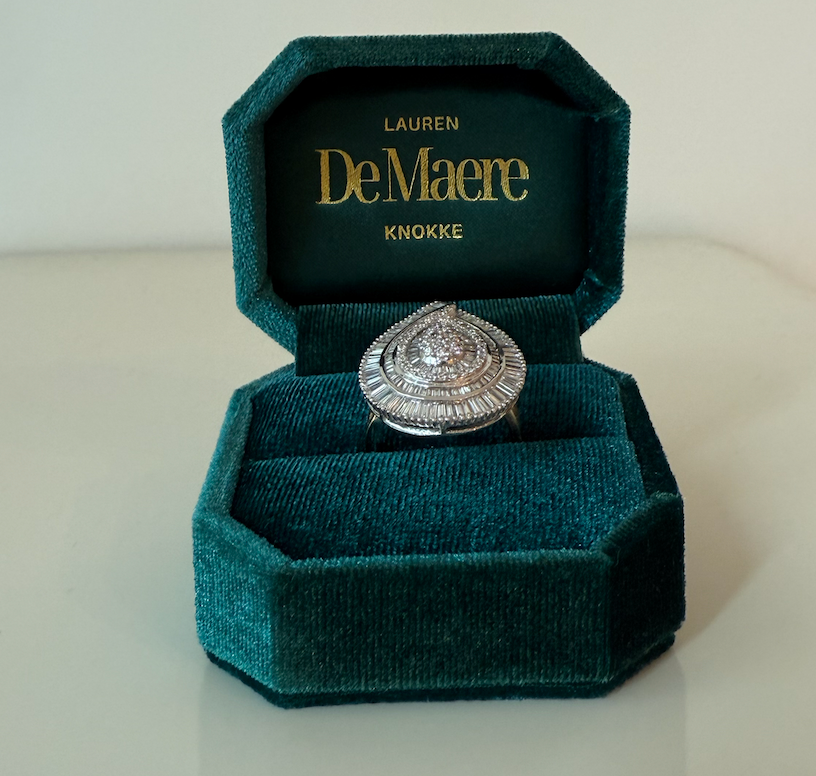 Baguette ring diamanten witgoud