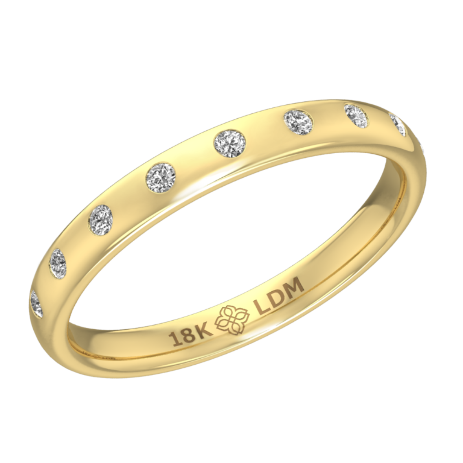 Diamanten ring geelgoud