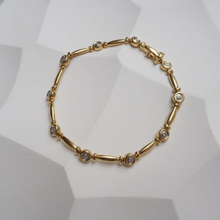 Golden diamonds bracelet