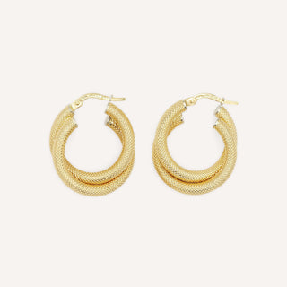 Golden duo hoop earrings