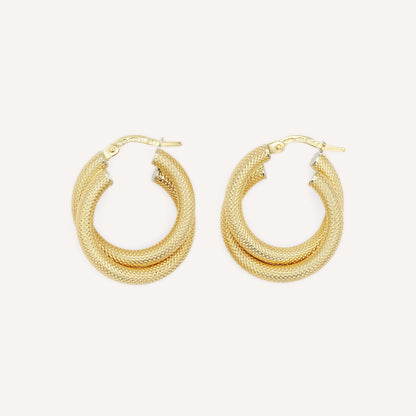 Golden duo hoop earrings