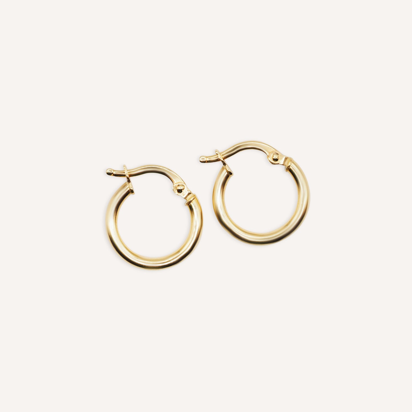 Yellow golden small hoops