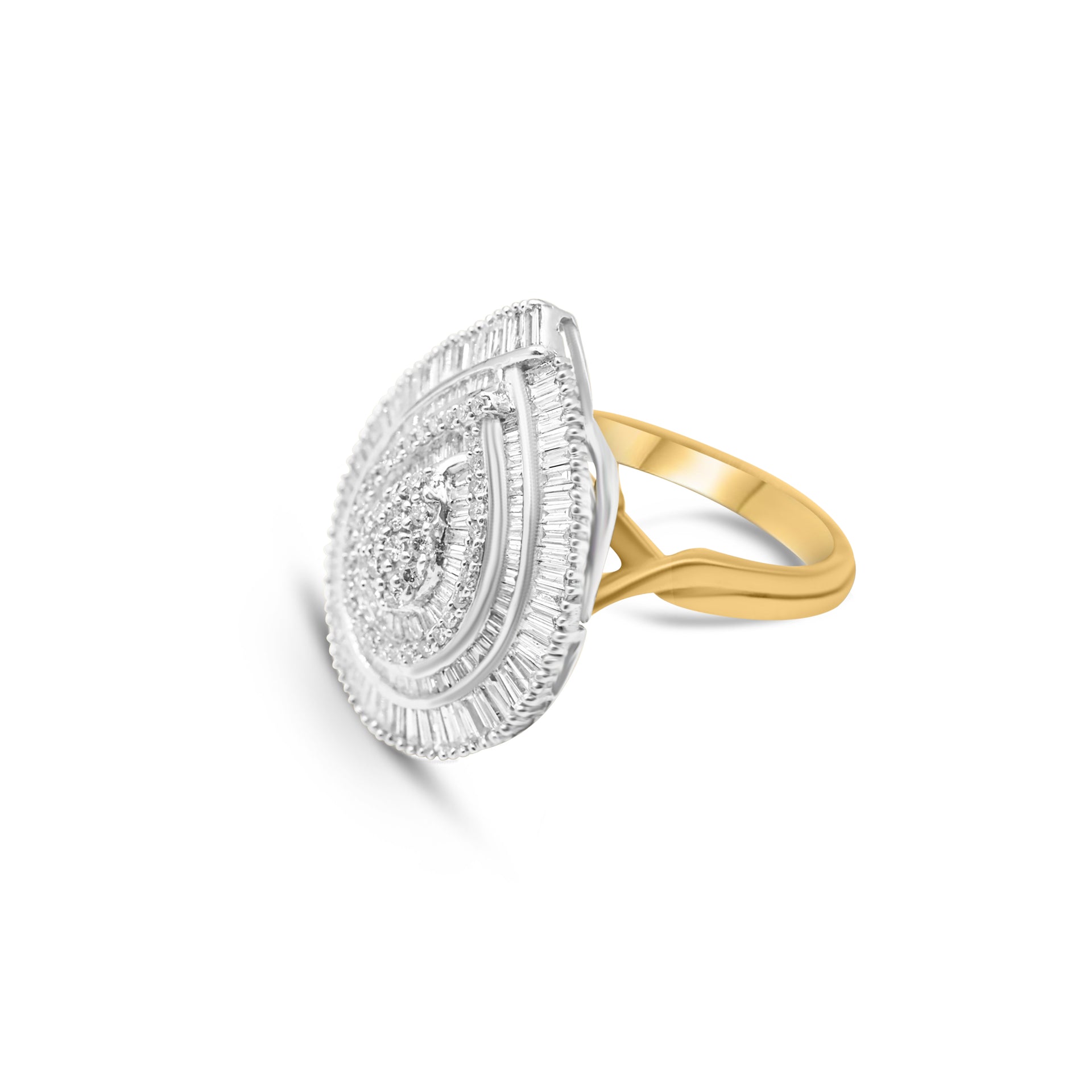 Ring met baguette diamanten