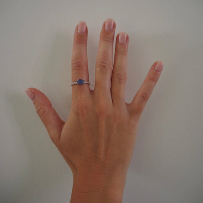 Blue gem ring