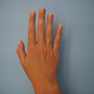 Vintage white pear diamond ring