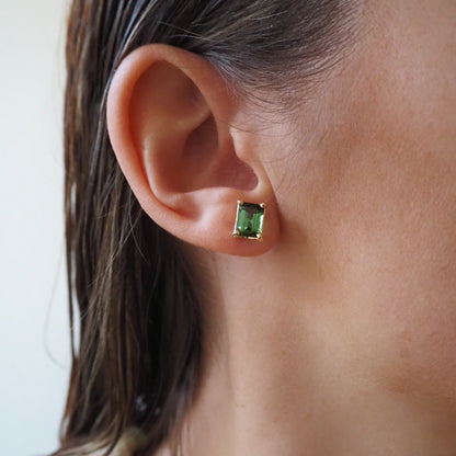 Emerald tourmalin earrings