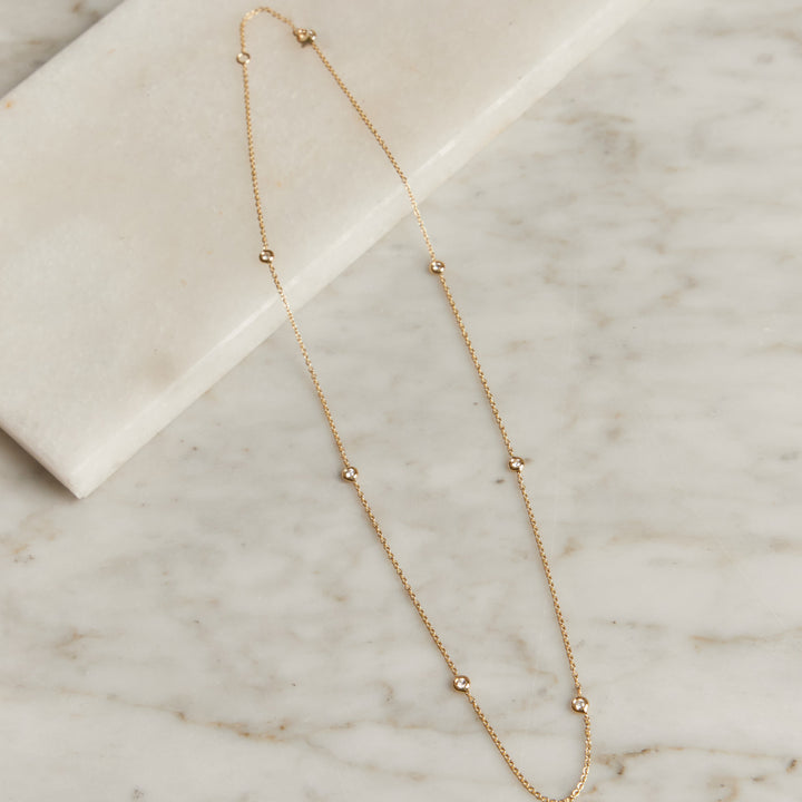 Ketting met bezel zetting