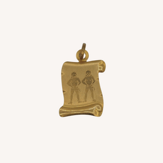 Twin golden vintage pendant