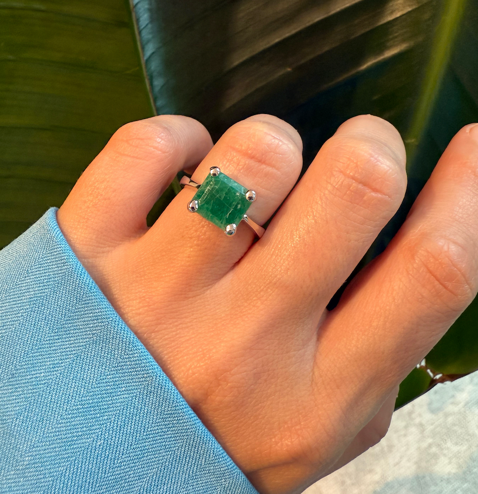 Ring met smaragd