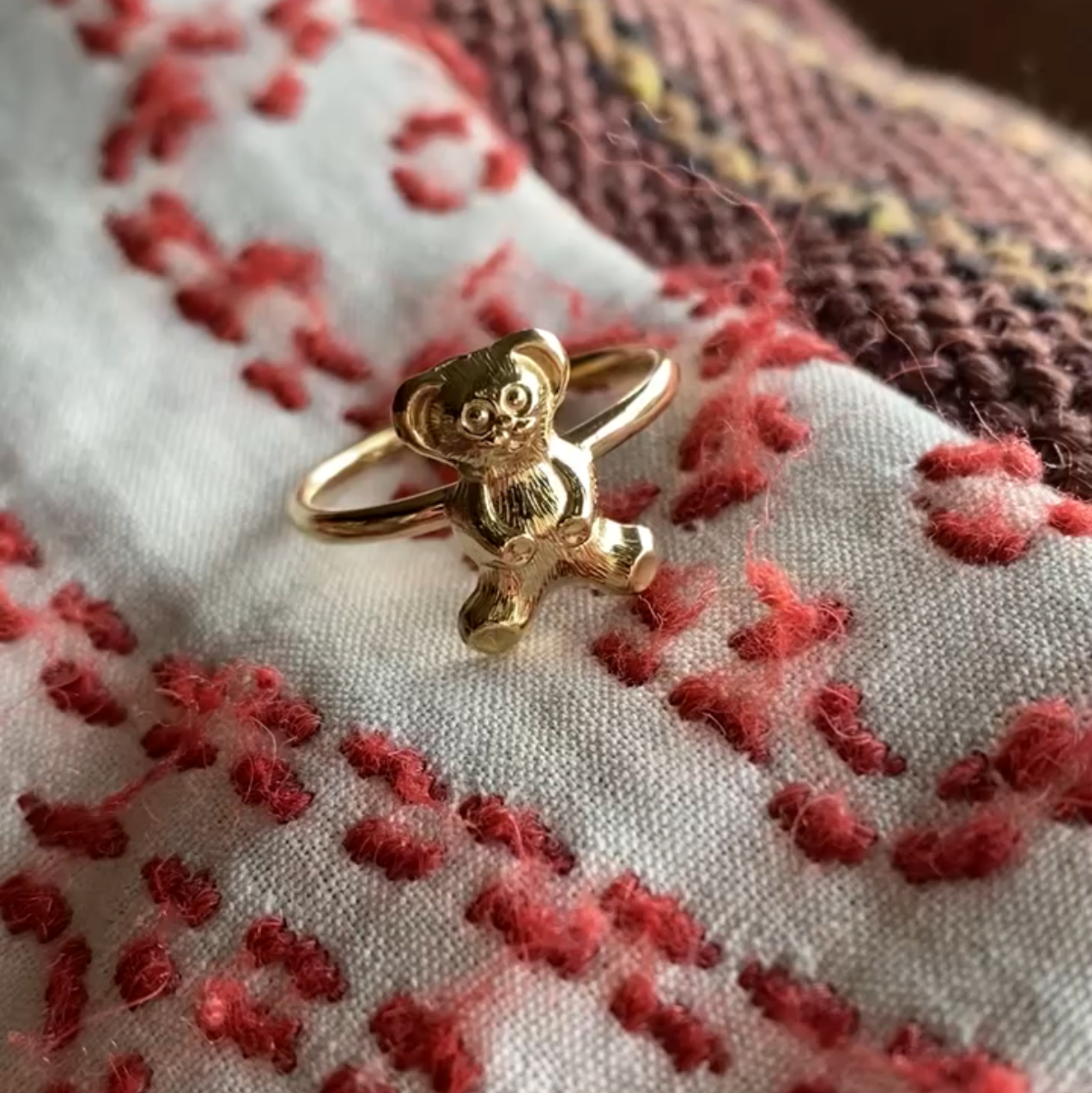 Ring met teddybeer