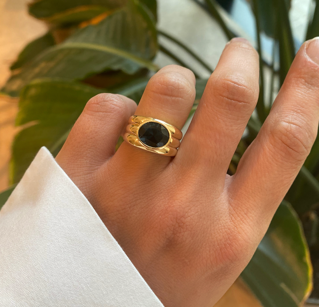 Topaas ovaal ring
