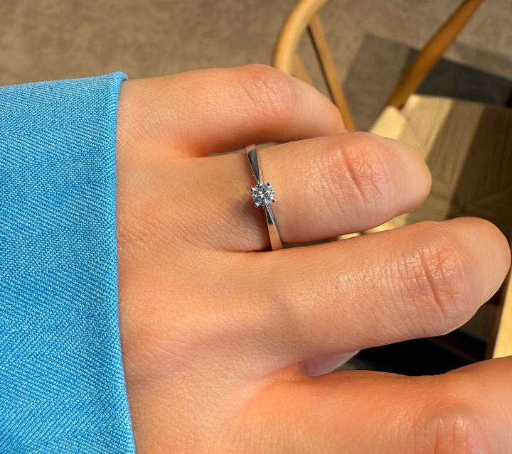 Solitaire diamantje ring