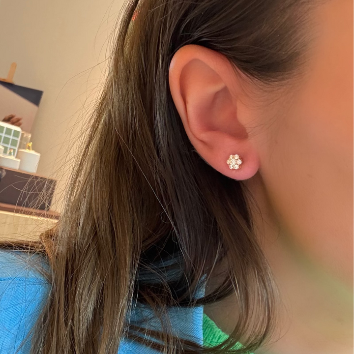 Stud oorbellen snowflake