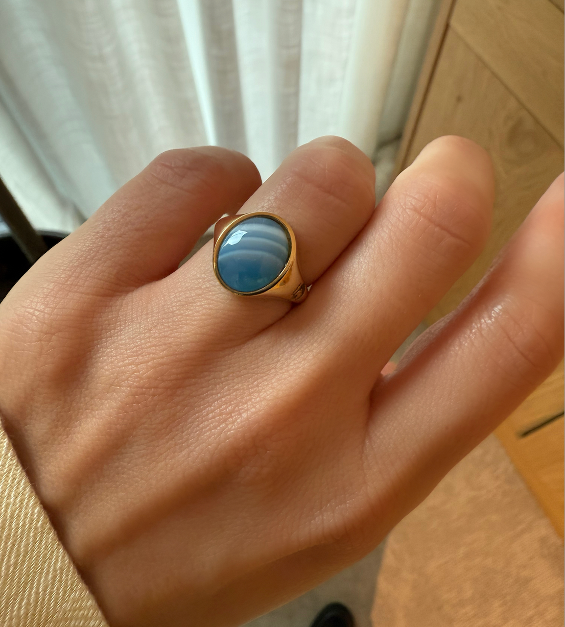 Zegelring met turquoise