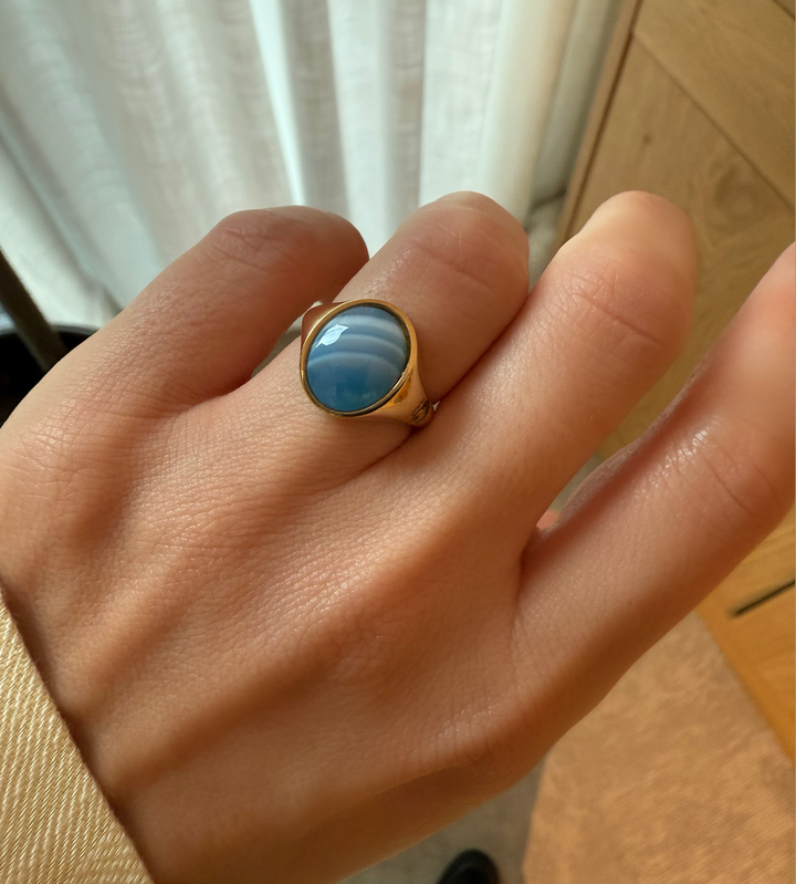 Zegelring met turquoise