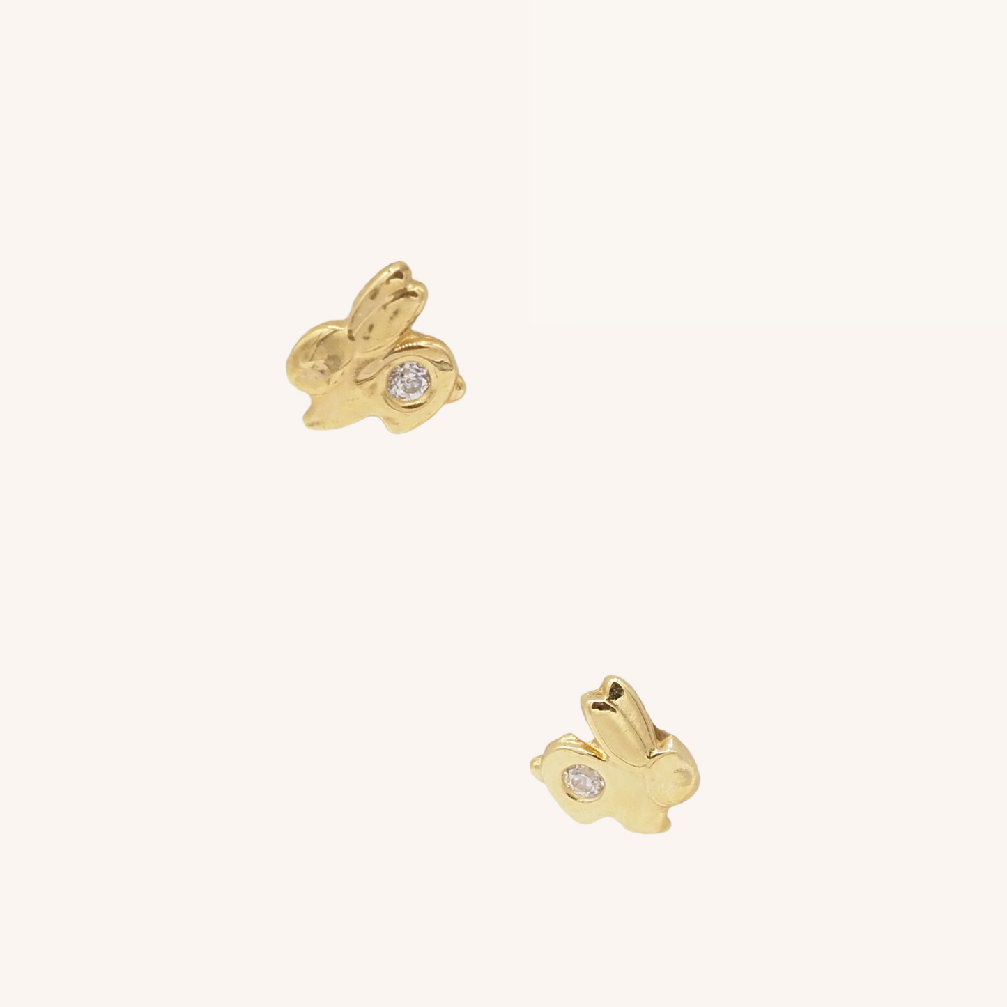 Kids rabbit diamond earrings