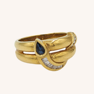 Sapphire snake ring