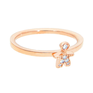 Rose golden ring with diamonds - La Trouvaille