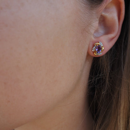 Purple earrings - La Trouvaille