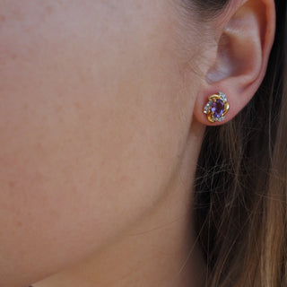 Purple earrings - La Trouvaille