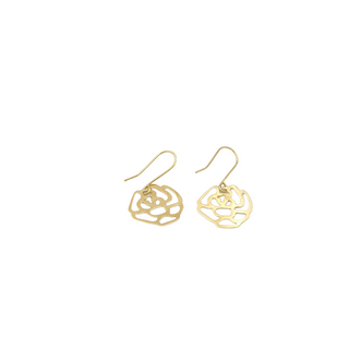 Golden leaf earrings - La Trouvaille