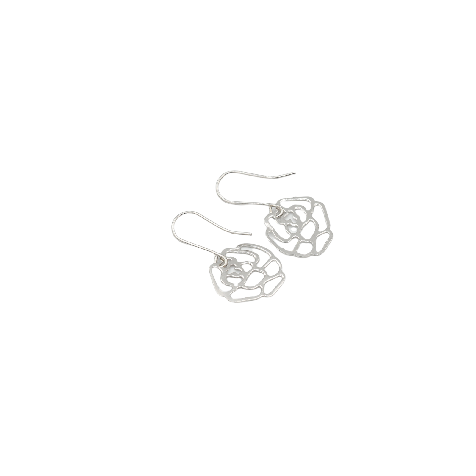 White leaf earrings - La Trouvaille
